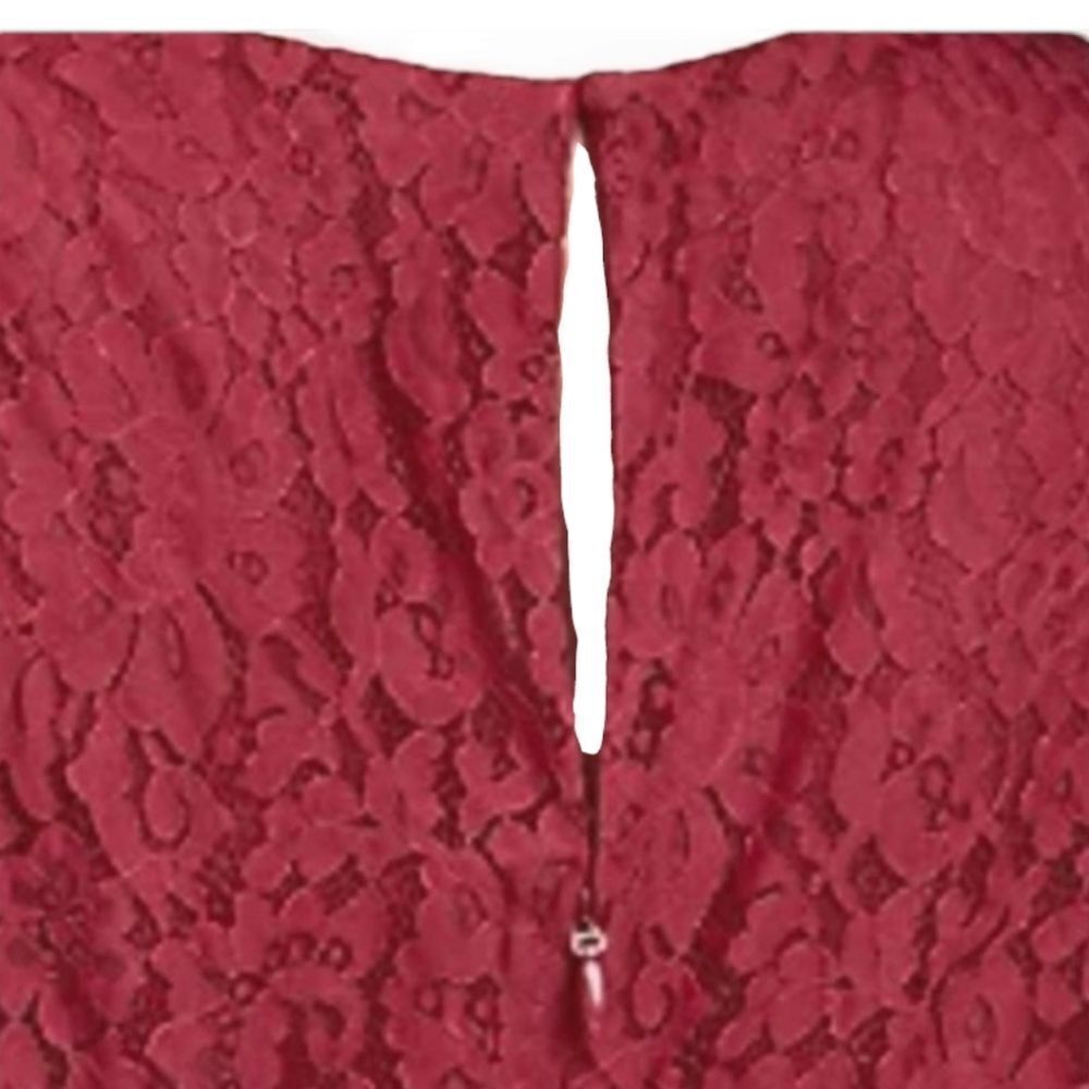 TORRID Plus Size  rhubarb peplum lace longsleeve puff sleeve top 3X - Picture 11 of 16